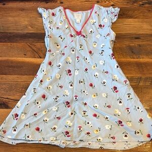 Doen x Gap dress Floral Kids Blue with Red and White Flowers size L